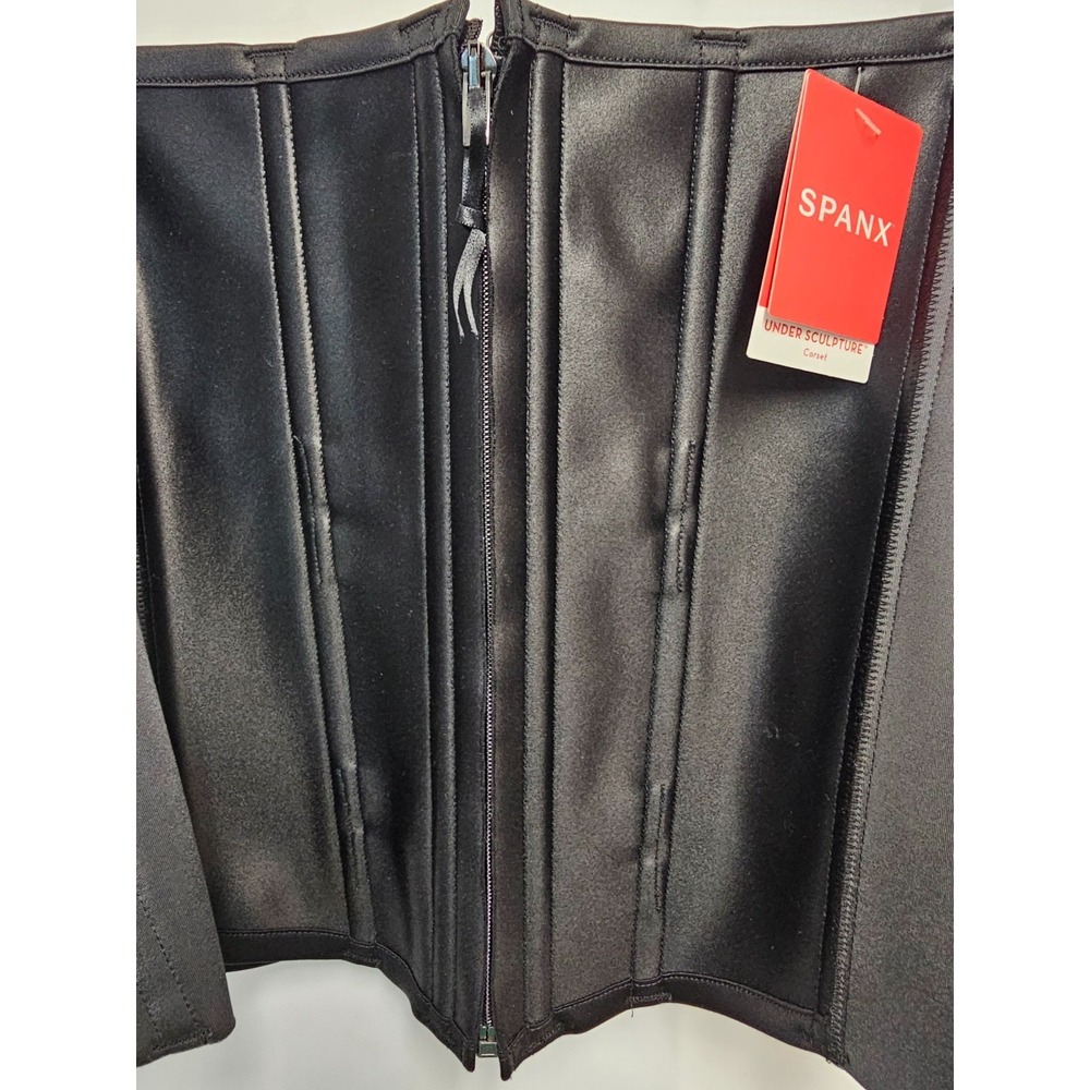 Spanx Under Sculpture Corset Black Waist Cincher‎ Shapewear 10188R New - Picture 2 of 15